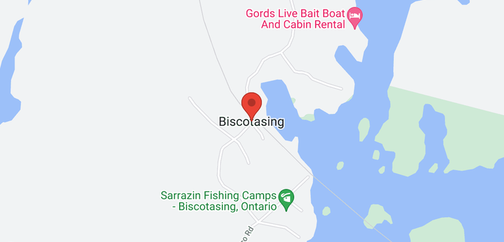 map of 0 BISCOTASING RD